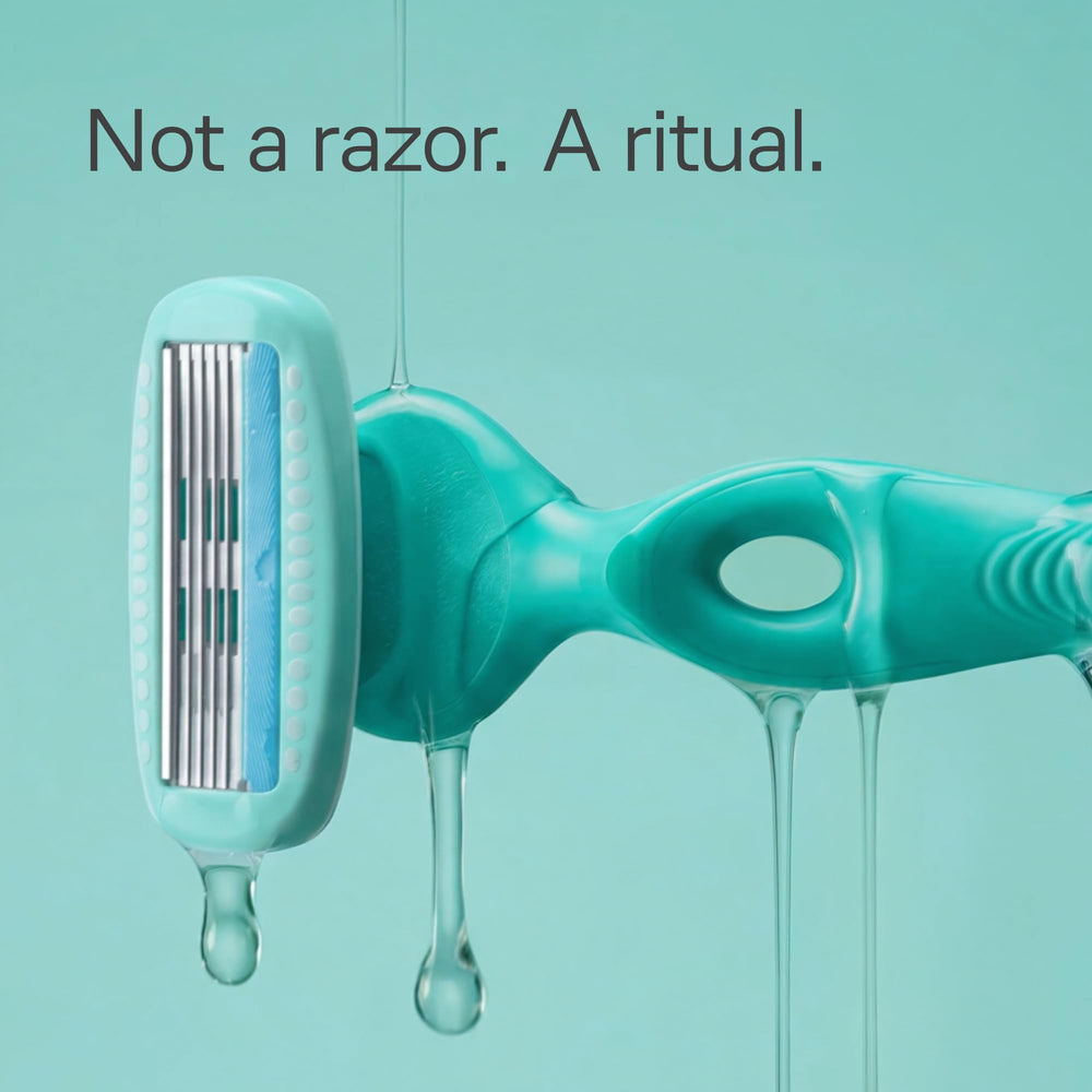 Schick Hydro Silk close-up of five blades showing smooth shave performance