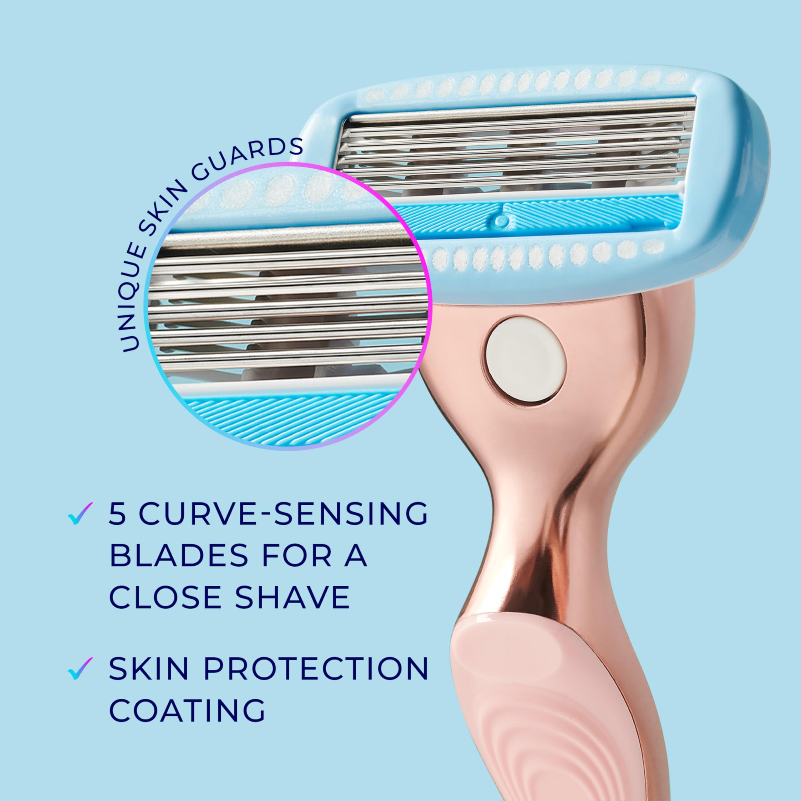Schick Hydro Silk razor held in hand to show scale and precise maneuvering advantage