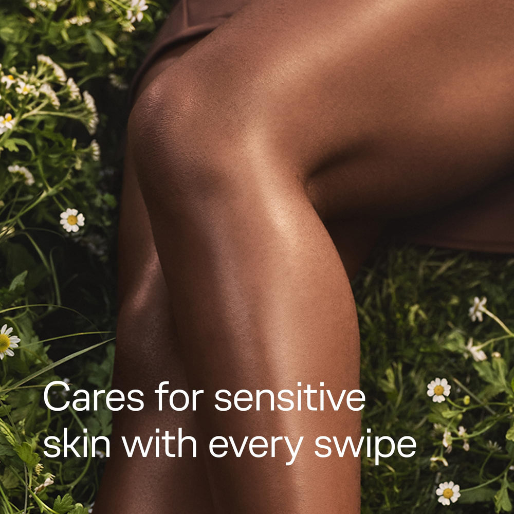 Schick Hydro Silk razor in use on leg demonstrating contour-following shave