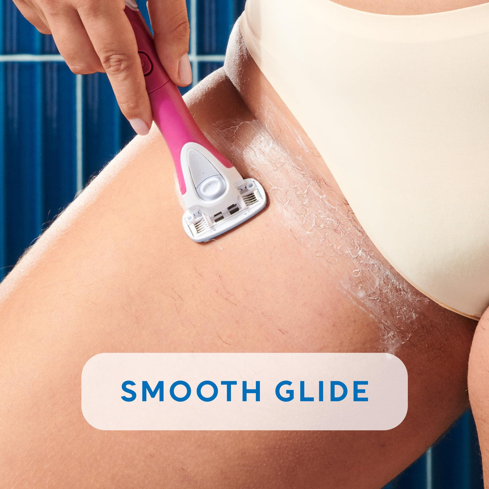 Schick Hydro Silk AAA battery and accessories pictured for immediate cordless use