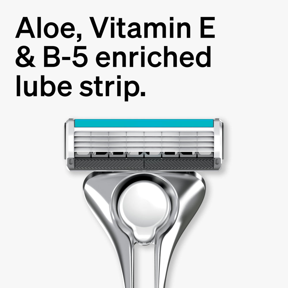 Schick Quattro Titanium shaving neck area in use for precise contouring