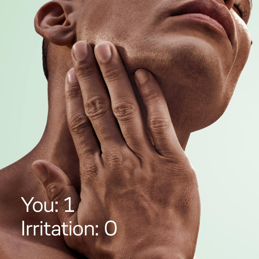 Schick Xtreme3 in use shaving jawline for smooth result