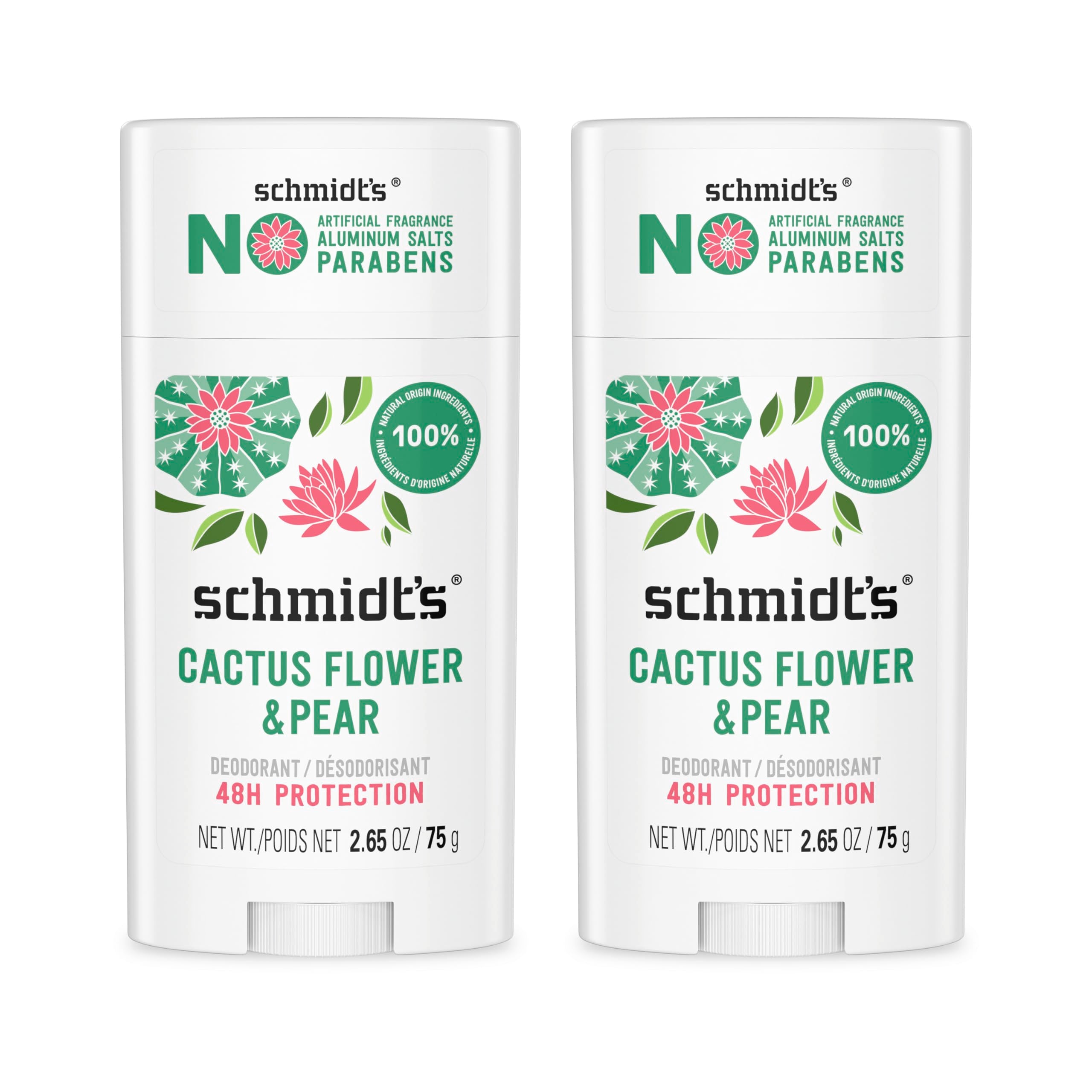 Schmidt's front packaging showing scent and aluminum-free benefit