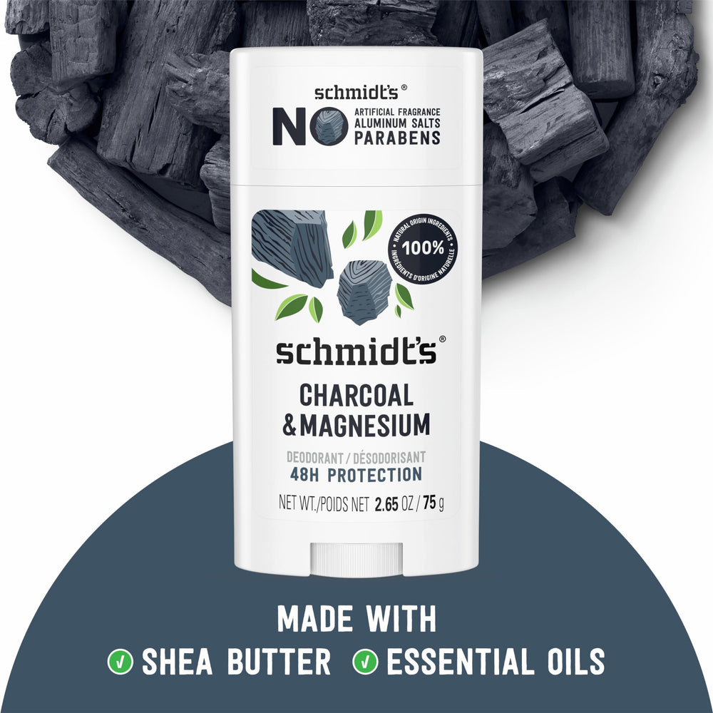 Applying Schmidt's to underarm demonstrating one-to-two swipe usage and odor control