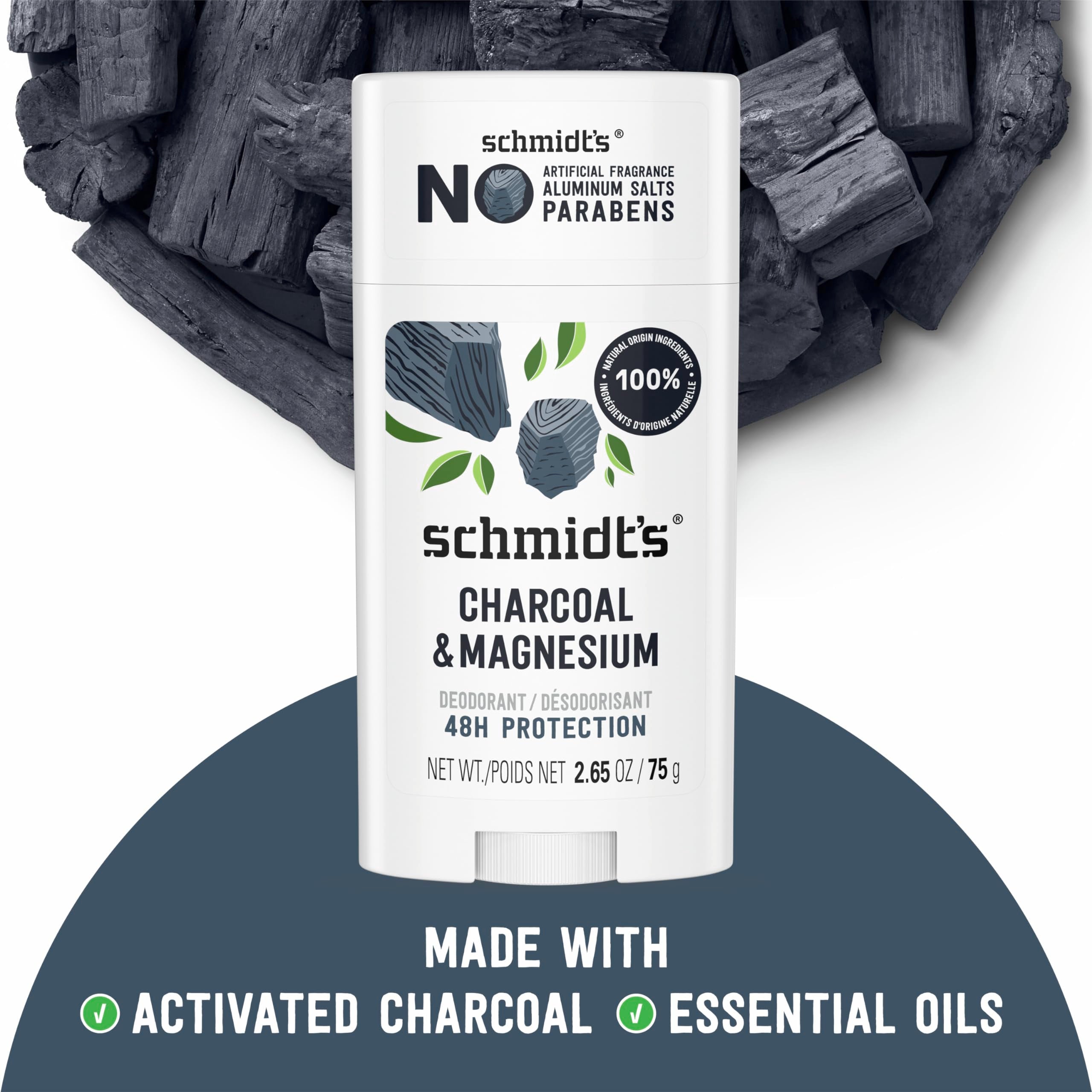 Close-up of Schmidt's deodorant texture highlighting natural oils and non-greasy finish