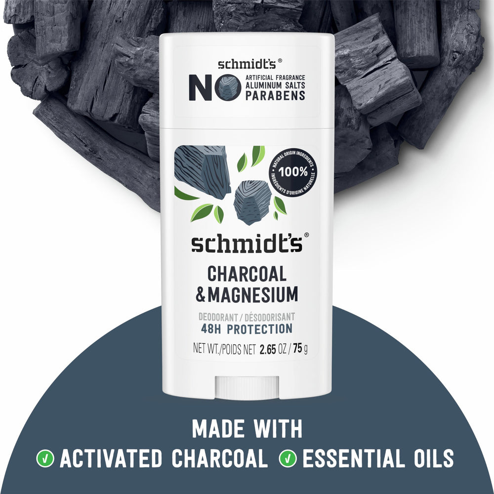 Close-up of Schmidt's deodorant texture highlighting natural oils and non-greasy finish