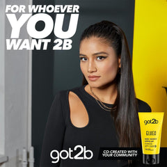 Schwarzkopf Got2b Glued tube close-up of clear gel texture for strong styling