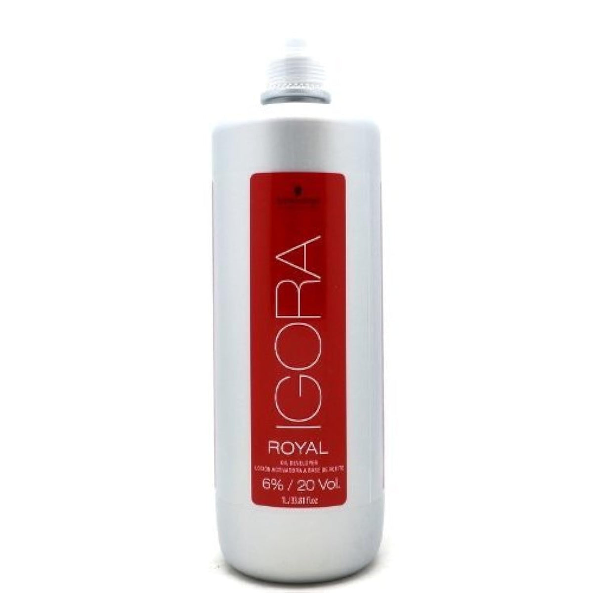 Schwarzkopf Igora Royal front packaging showing professional 33.8 fl oz developer benefit