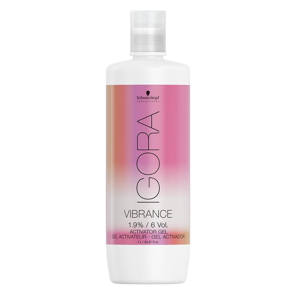 Schwarzkopf Igora Royal Vibrance activating gel front label showing bottle design and clear instructions