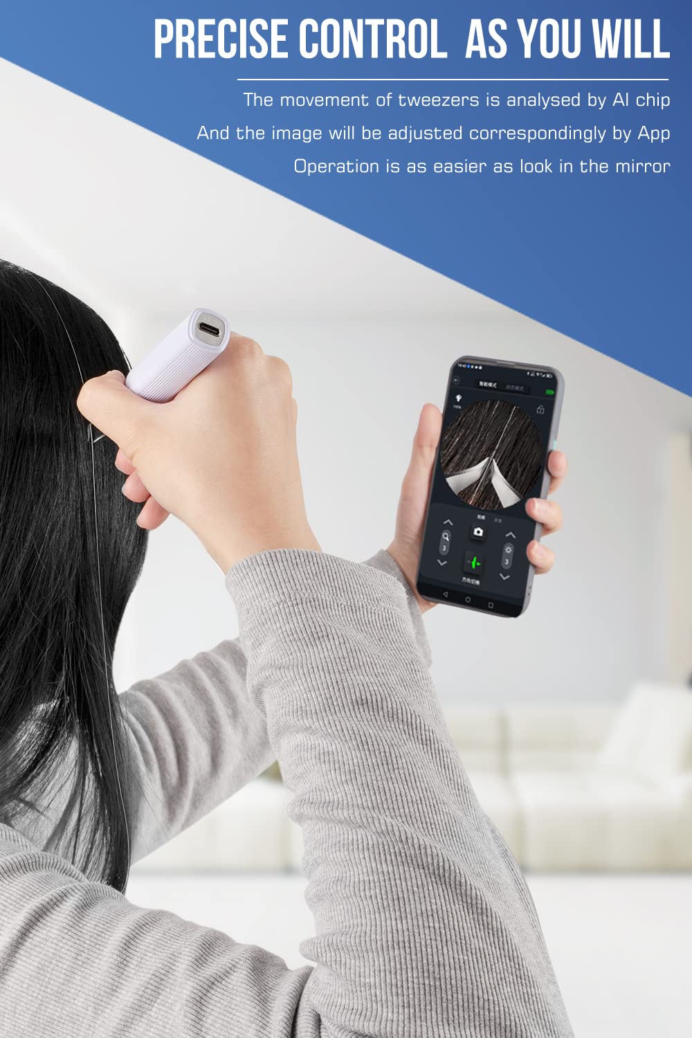 scopepick app live feed on phone screen demonstrating real-time magnified view