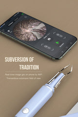 scopepick in use on eyebrow with phone view offering safer, guided removal