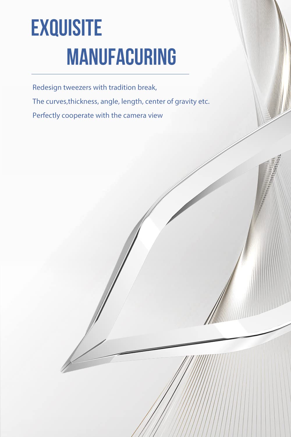 scopepick tweezer tip gripping a hair demonstrating accurate control and precision