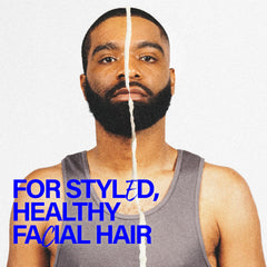Scotch Porter beard before and after image showing defined, hydrated look