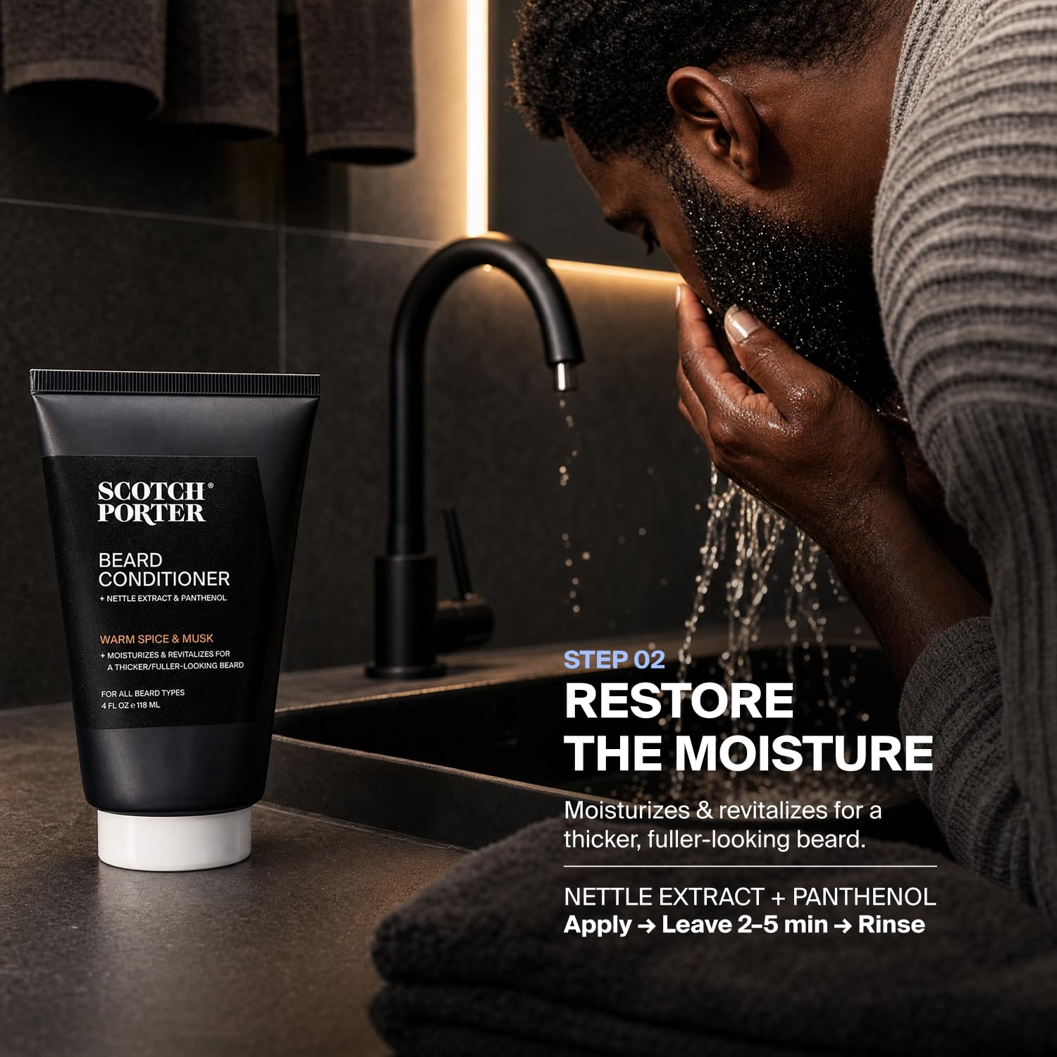 Scotch Porter conditioner cream in jar showing moisturizing, detangling benefit