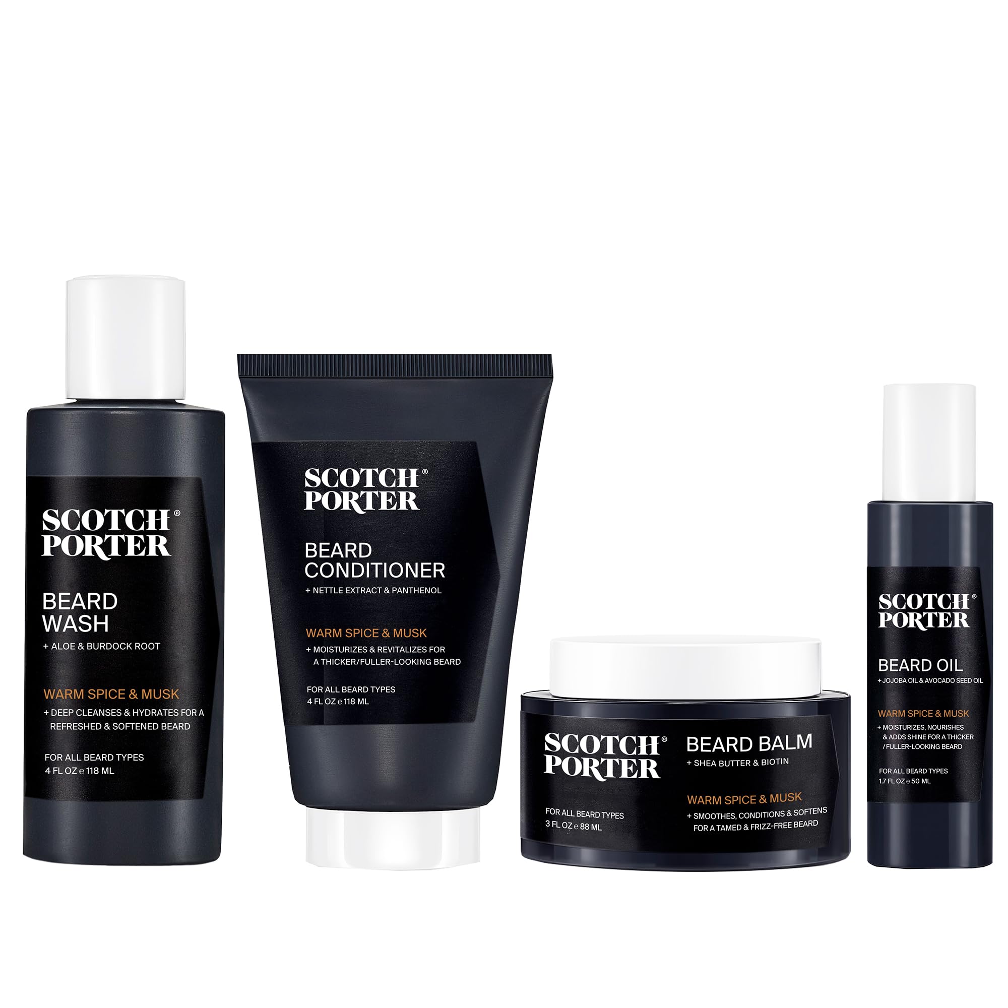 Scotch Porter front packaging showing the four-piece kit and quick benefits