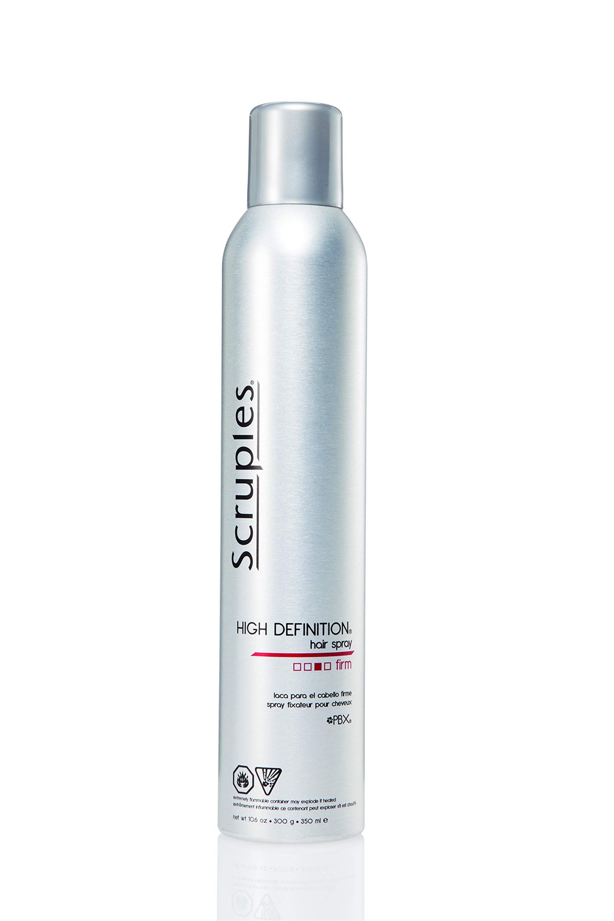 Scruples front can shot showing branding and product use benefit