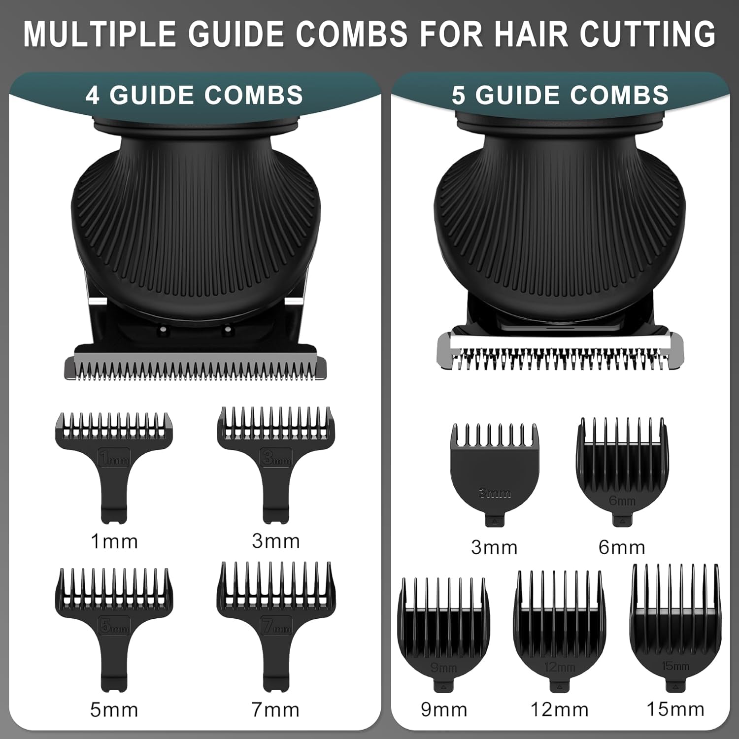 Scttomon attachments array with combs and heads for versatile grooming