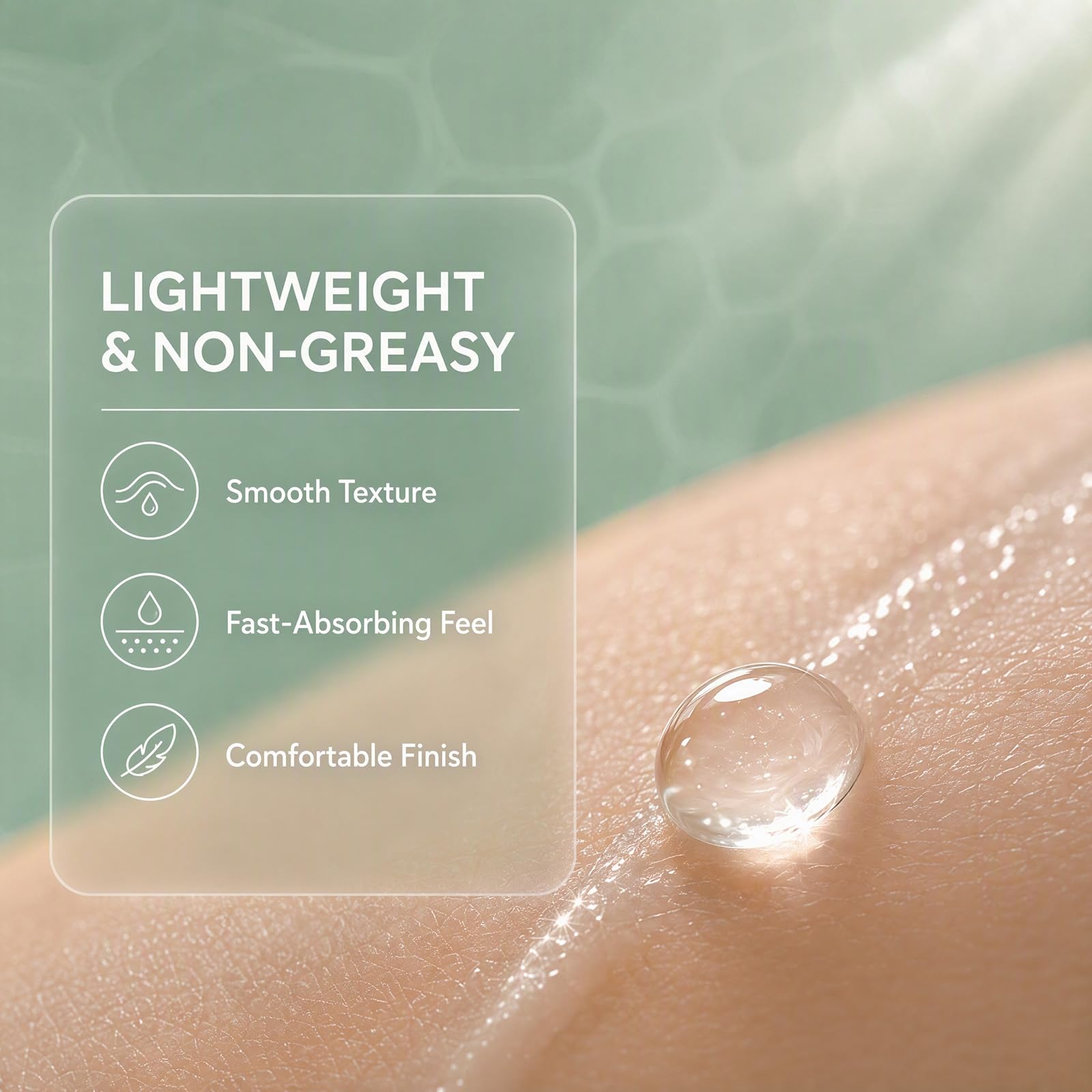 Sdatie used on neck fold showing smooth, non-greasy finish