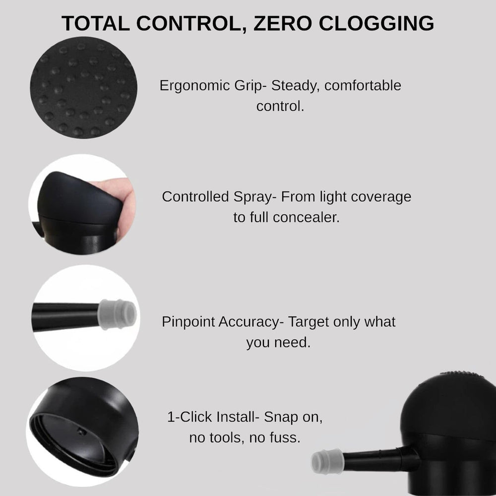 Seaboll spray applicator detail for precise, mess-free fiber placement