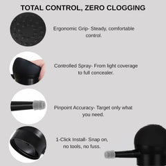 Seaboll spray applicator detail for precise, mess-free fiber placement
