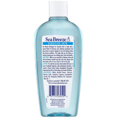 Seabreeze back label with ingredients and directions, supports safe use
