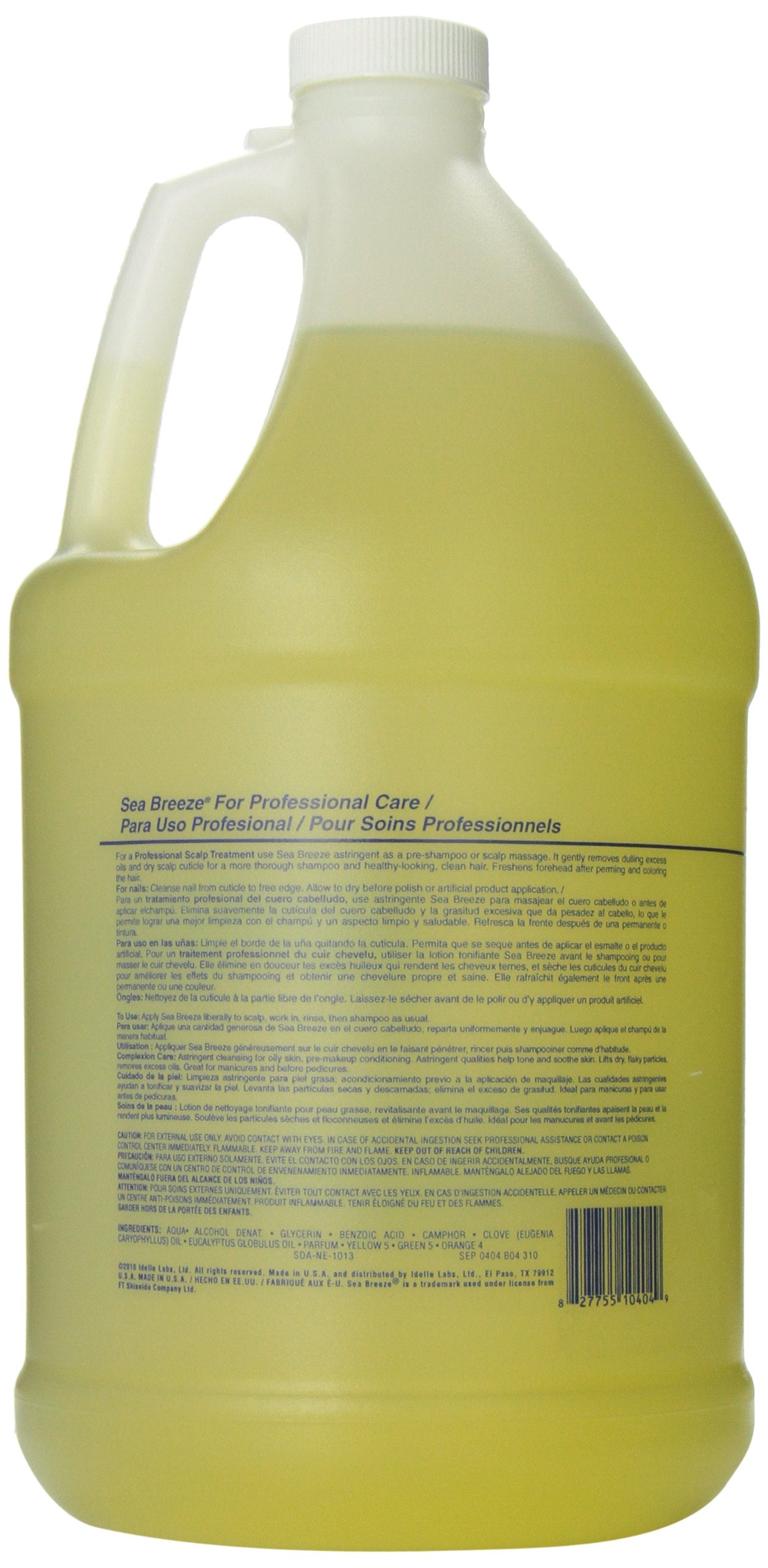 Close-up of Seabreeze liquid texture on cotton pad, demonstrating quick oil removal benefit