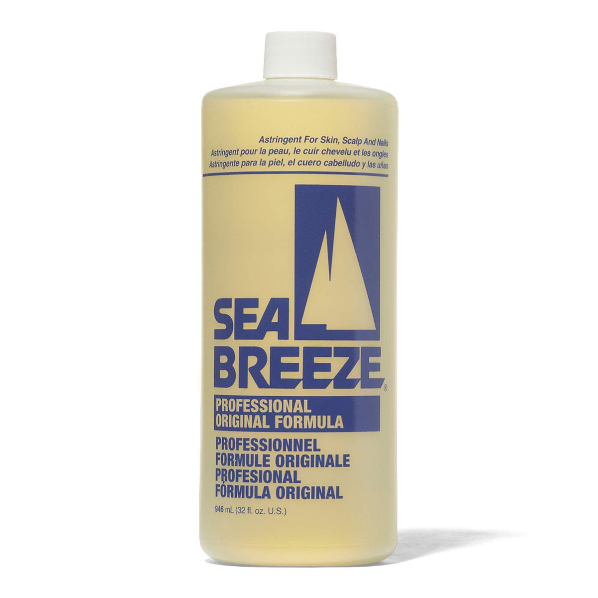 Seabreeze yellow bottle front view showing brand and refreshing cleansing benefit