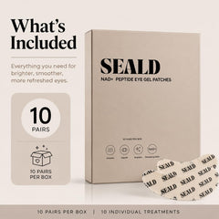 SEALD hydrogel patch close-up texture, highlights cooling smoothness and comfort