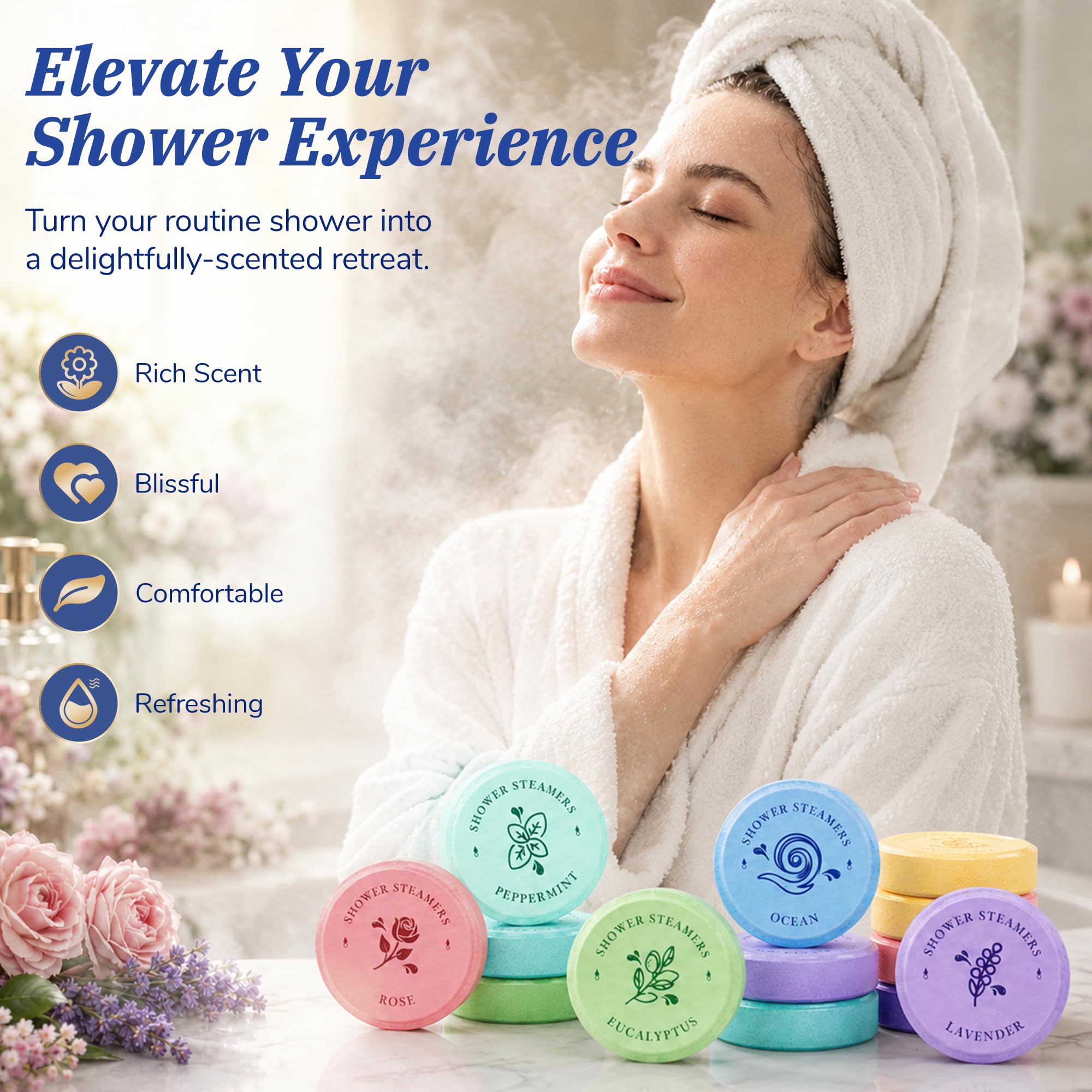 SeasonBliss six scent assortment displayed to choose calming or uplifting aroma
