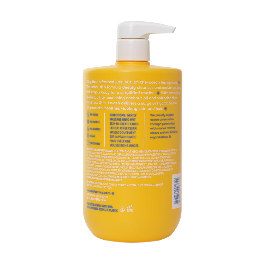 Bathroom lifestyle scene with The Seaweed Bath Co. bottle for everyday use