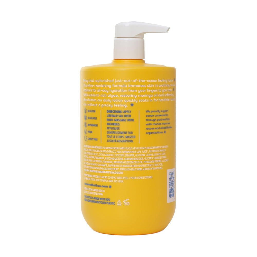 Seaweed Bath Co. family applying lotion showing gentle, everyday hydration benefit