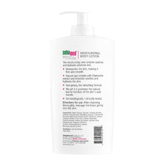 SEBAMED lotion texture close-up highlighting lightweight, fast-absorbing benefit