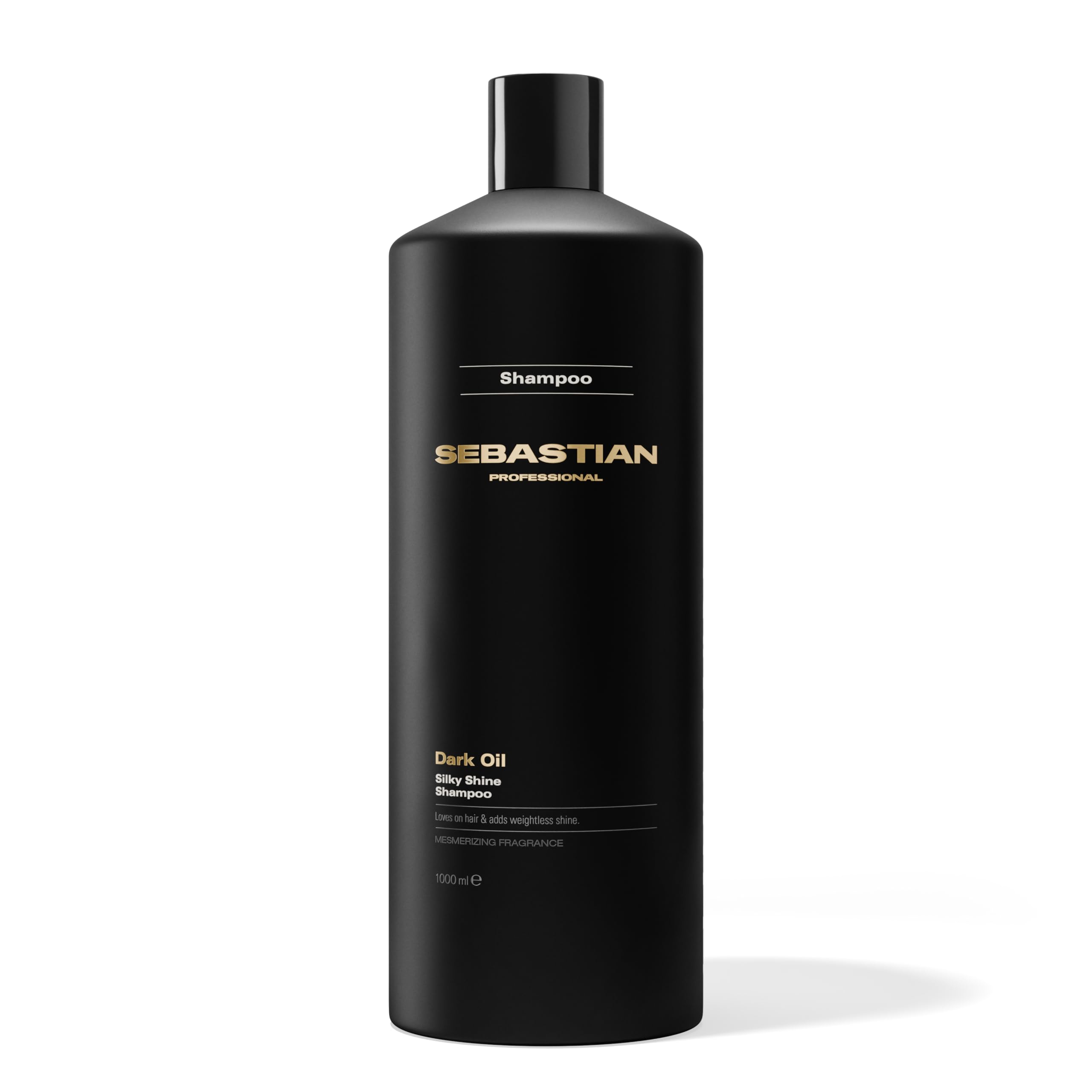Sebastian Professional front bottle showing sleek packaging and weightless shine benefit