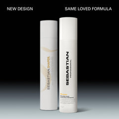 Sebastian Professional side label close-up displaying product information and benefits
