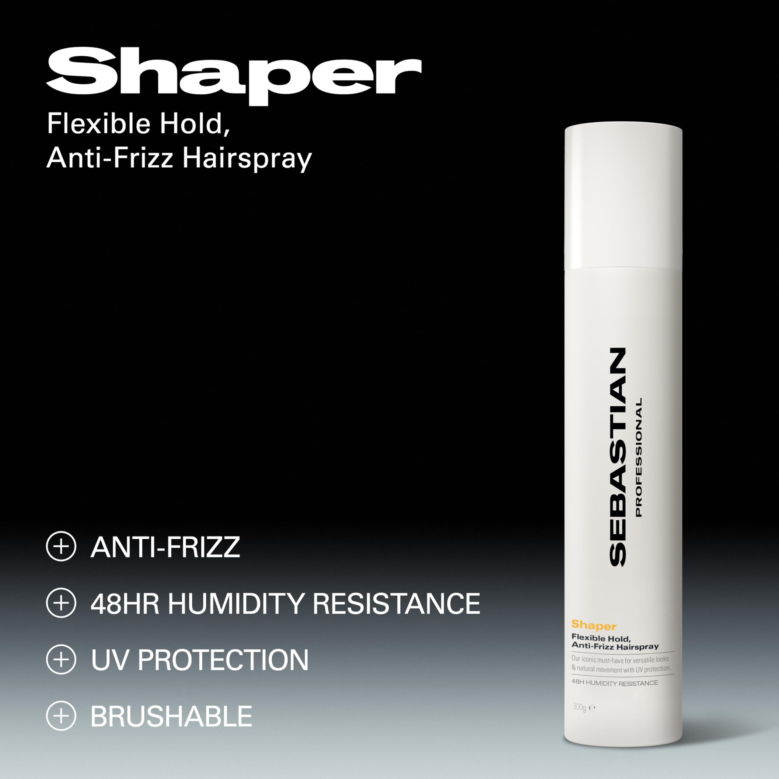 Sebastian Professional spray in use delivering quick-dry hold for controlled styling
