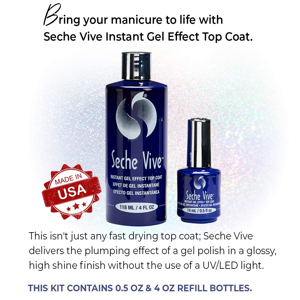 Seche applied over red polish on fingernails exhibiting instant gel-like shine