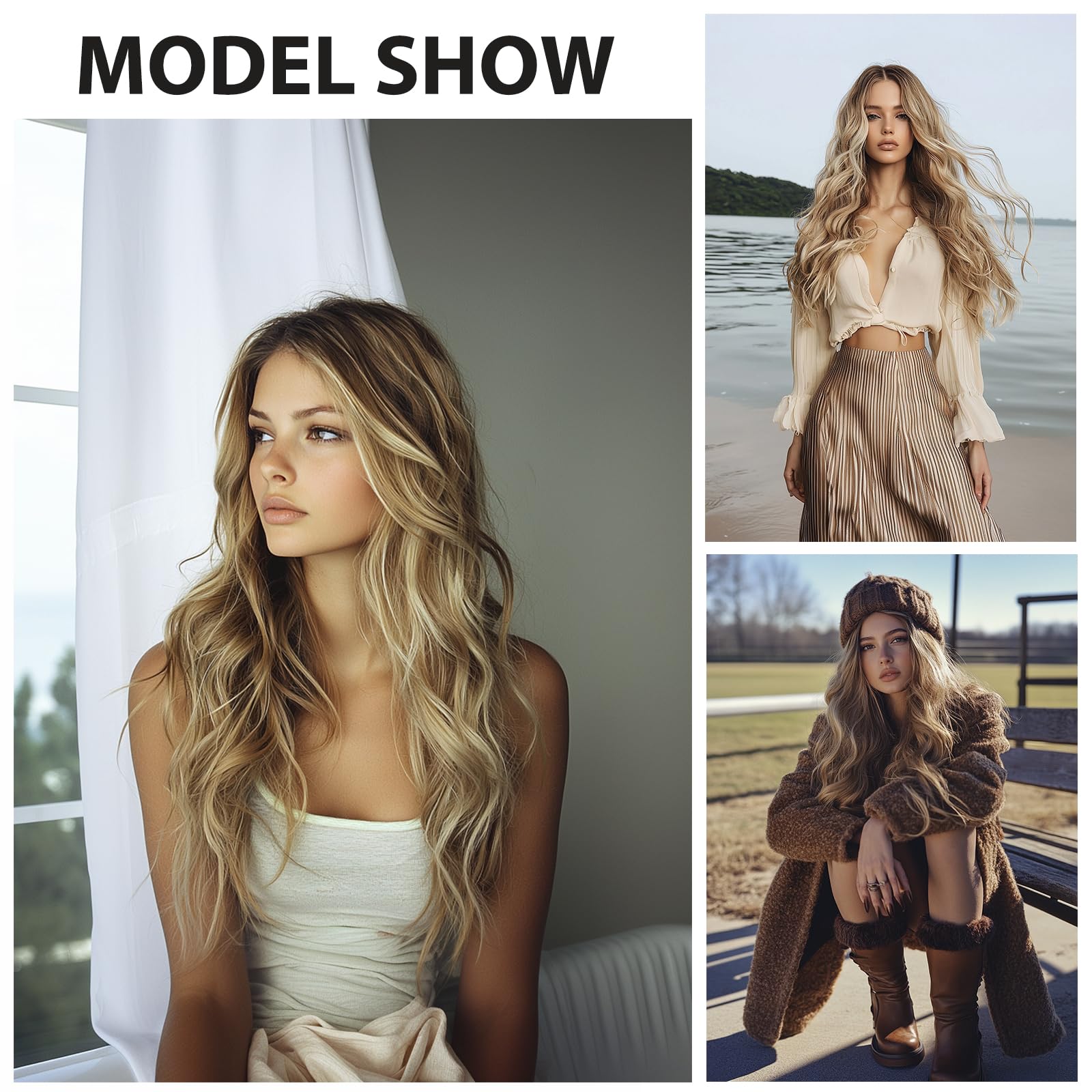 SeclitWu lifestyle model wearing wig outdoors for confidence and photo-ready look