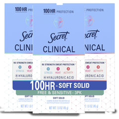 Secret soft-solid front packaging showing clinical protection benefit