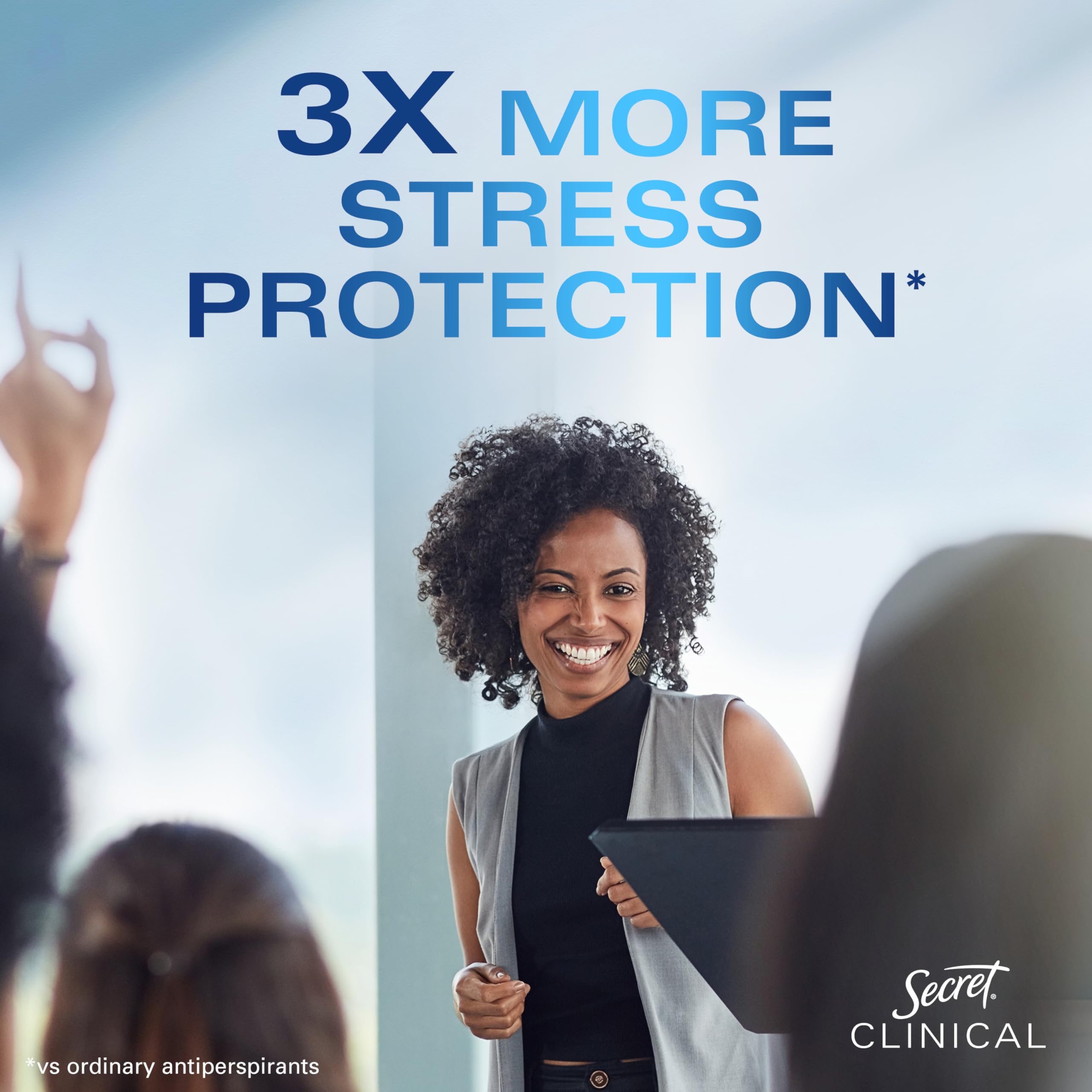 Secret clinical strength invisible application on skin for clear finish