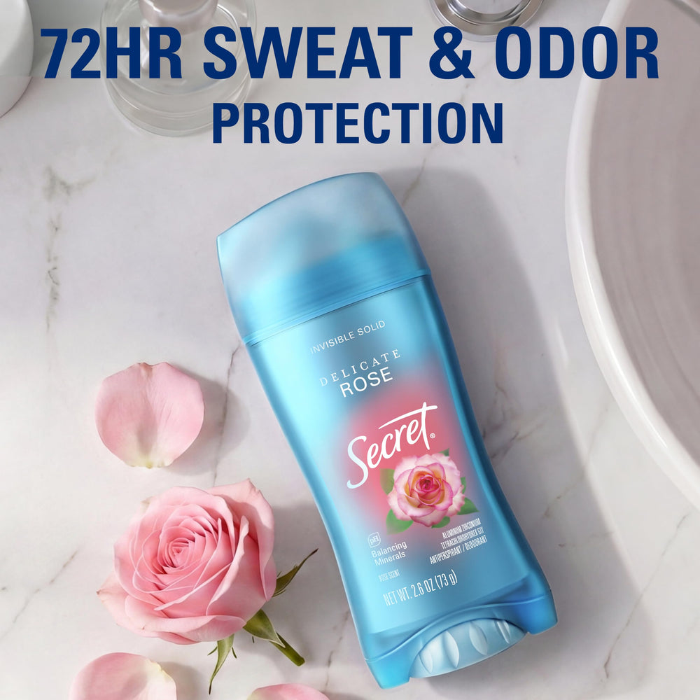 Secret Fresh texture swipe on skin demonstrating invisible finish