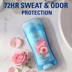 Secret Fresh texture swipe on skin demonstrating invisible finish