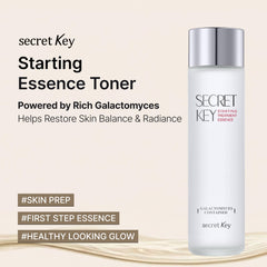 Secret Key essence pouring to show watery texture and fast absorption