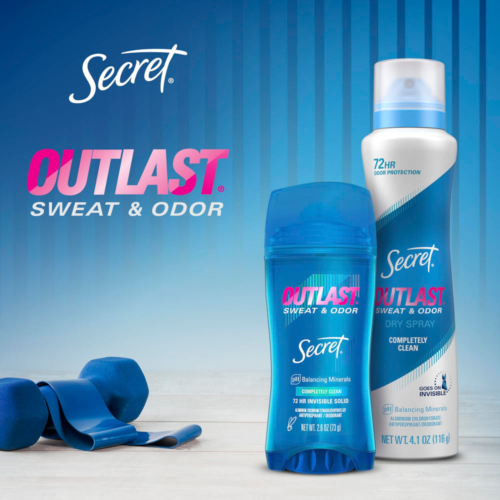 Secret Outlast Protection Powder bottle highlighting subtle fresh scent