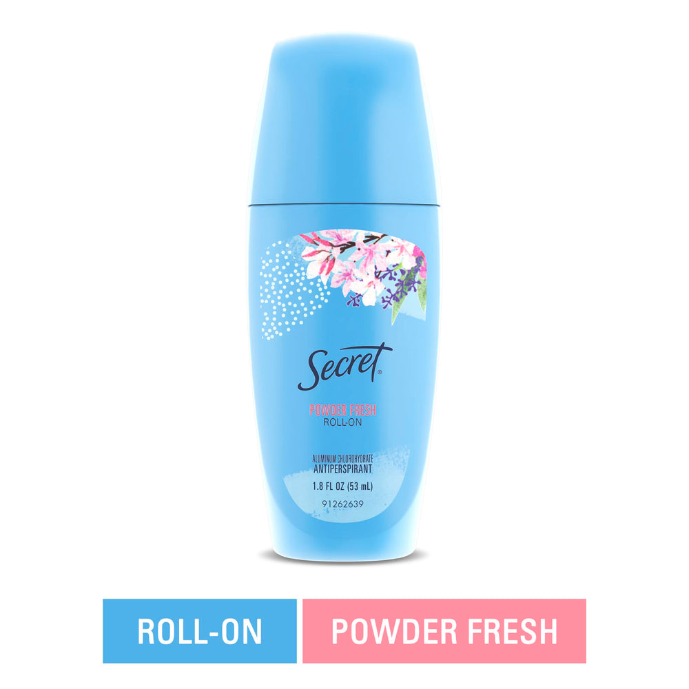 Secret roll-on inside gym bag showing on-the-go freshness benefit