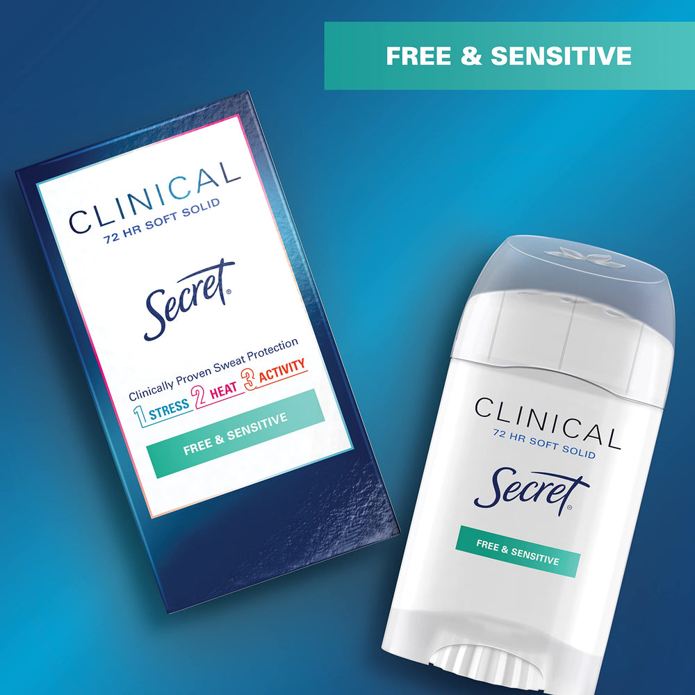 Secret soft unscented stick extended to show amount dispensed and control