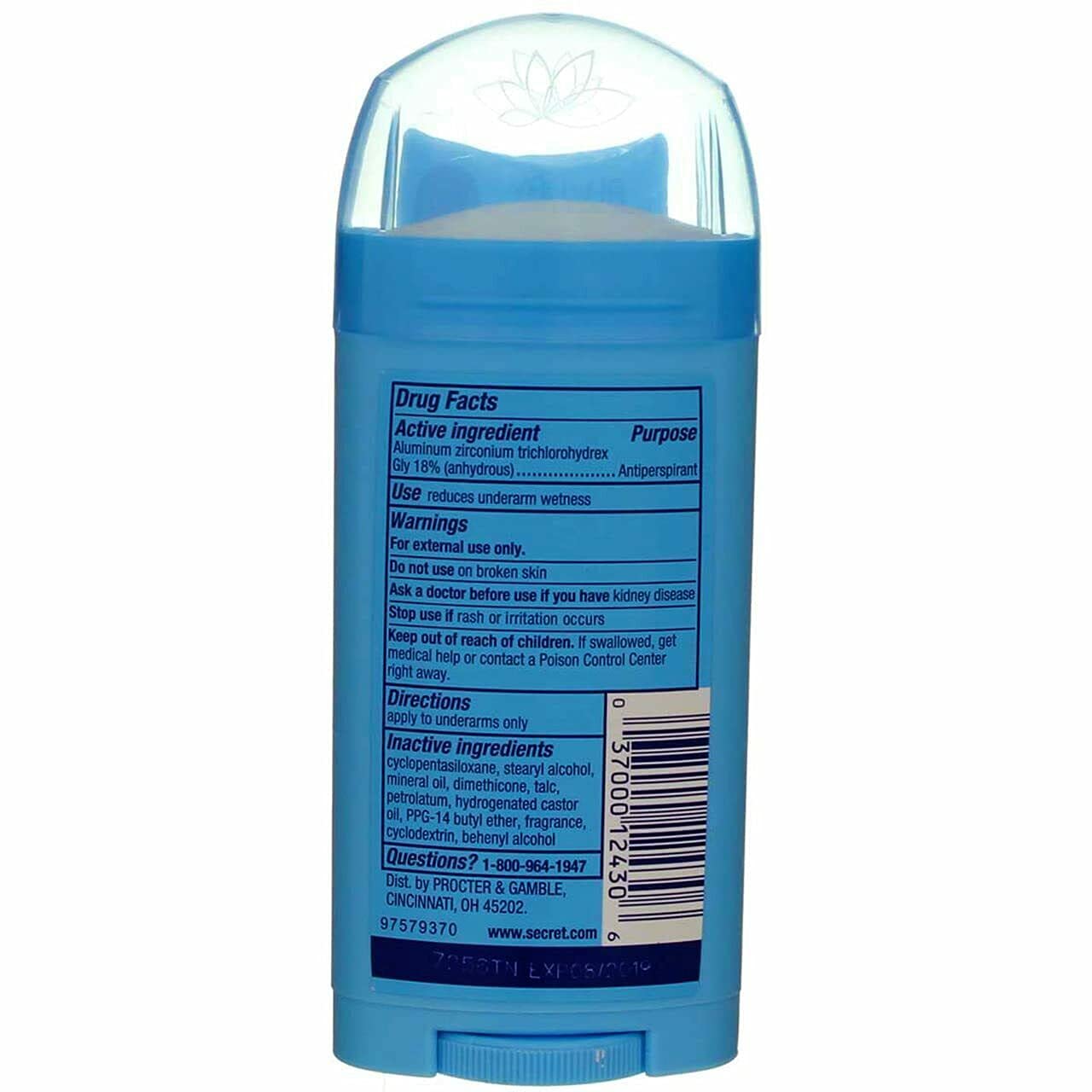 Applying Secret underarm to demonstrate reduced wetness and confidence