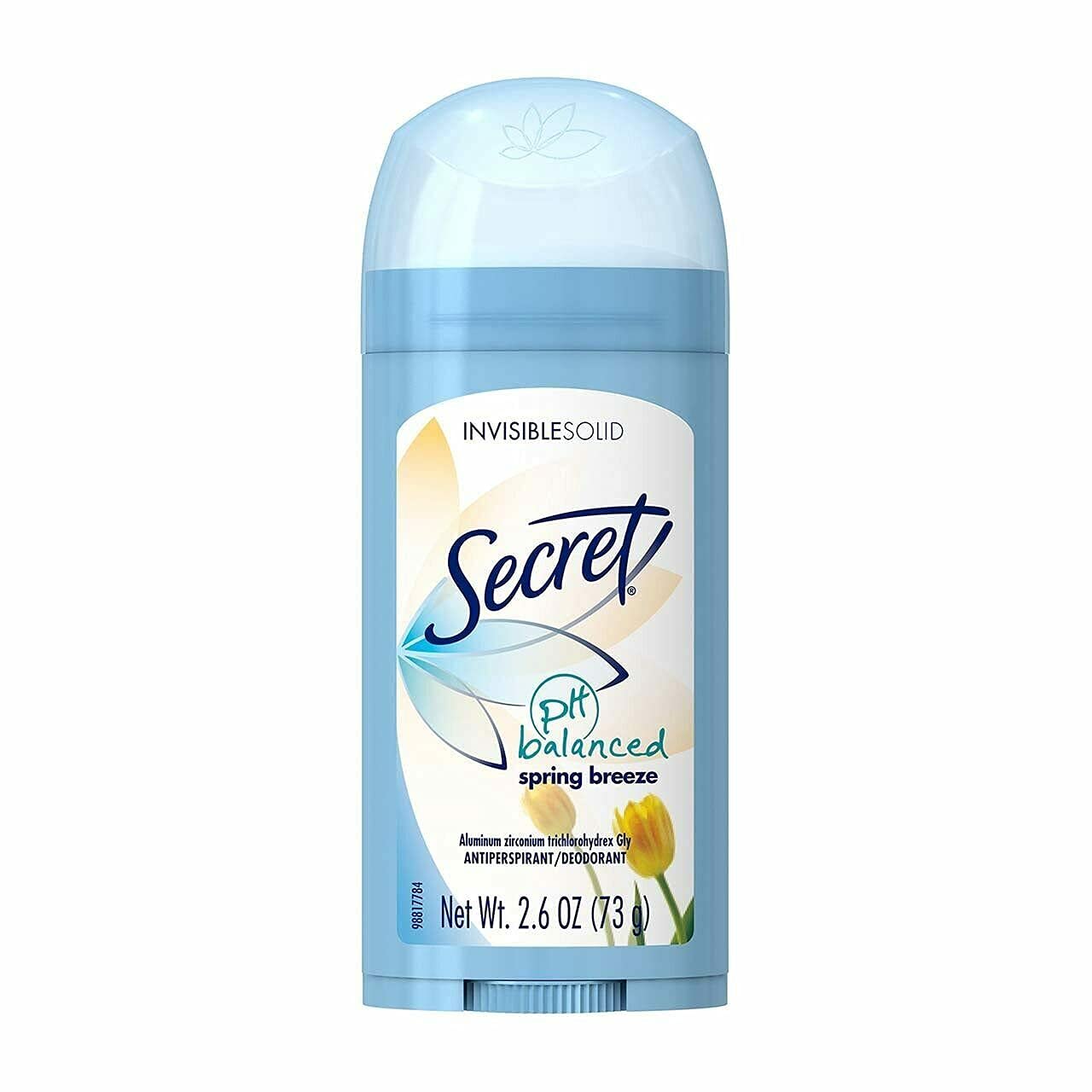 Secret pack front showing three 2.6 oz sticks and spring-scent benefit