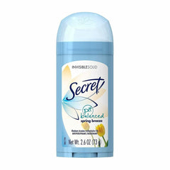 Secret pack front showing three 2.6 oz sticks and spring-scent benefit