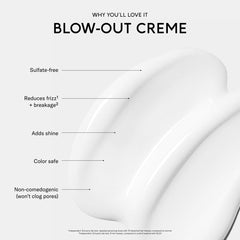 SEEN blow-out creme pumped into hand demonstrating easy dosing and lightweight feel