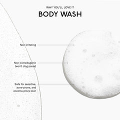 SEEN body wash creamy lather closeup showing gentle cleansing and soft skin benefit